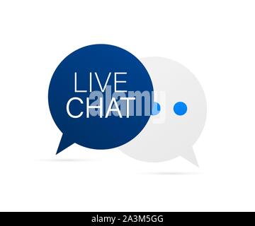 live chat speech bubbles concept. Vector stock illustration. Stock Vector