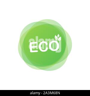 Eco icon, label. Organic tags. Natural product element. Vector stock illustration. Stock Vector