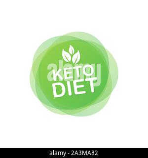 Ketogenic diet logo sign. Keto diet. Vector illustration Stock Vector
