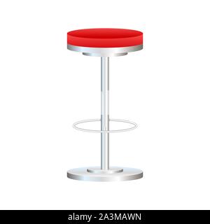 Big lap disk shape bright multicolor stylish 3d barstool stand . Vector stock illustration. Stock Vector