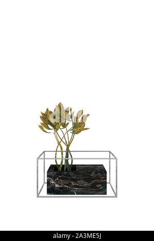 3d render of flowers in pot Stock Photo
