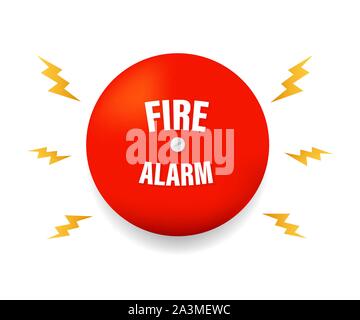 Fire alarm system. Fire equipment. Vector illustration Stock Vector