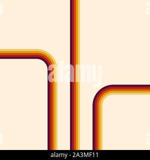 70s, 1970 abstract vector stock retro lines background. Stock Vector