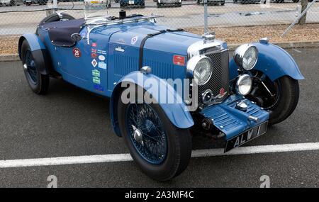 Classic Aston Martin 'Le Mans' tourer motor car 1930s vehicle ...