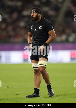 New Zealand's Patrick Tuipulotu during the 2019 Rugby World Cup match at Oita Stadium, Japan
