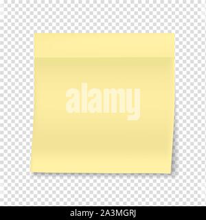 Office yellow sticker memo on isolated background. Stock Vector