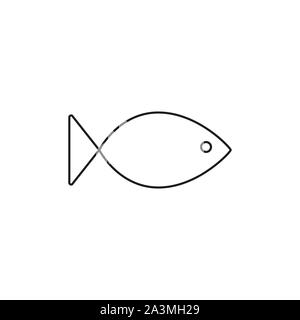 Fish, food, sea icon. Vector illustration, flat design. Stock Vector