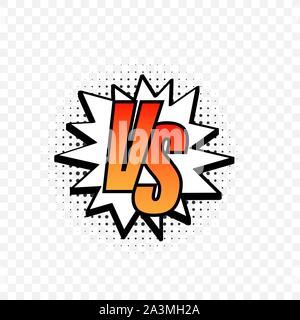 Versus logo vs letters for sports and fight competition. Vector illustration. Stock Vector
