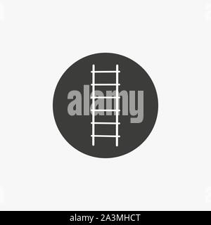 Ladder, Stairs icon. Vector illustration, flat design. Stock Vector