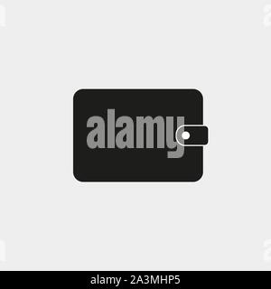 Billfold, purse, wallet icon. Vector illustration, flat design. Stock Vector