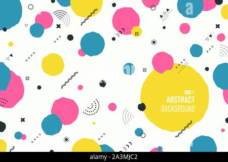 Abstract trendy colorful of geometric pattern design. Decorate for minimal color dots pattern using for ad, poster, print, artwork. illustration Stock Vector
