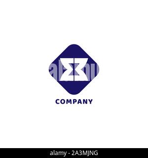 Letter EB Alphabetic Logo Design Template, Initial Logo Concept, Hourglass Stock Vector