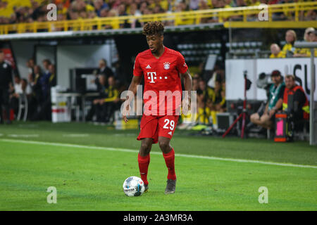 DORTMUND, GERMANY - AUGUST 03, 2019: Kingsley Coman (Bayern Munchen) pictured during the final of the 2019/20 german supercup. Stock Photo