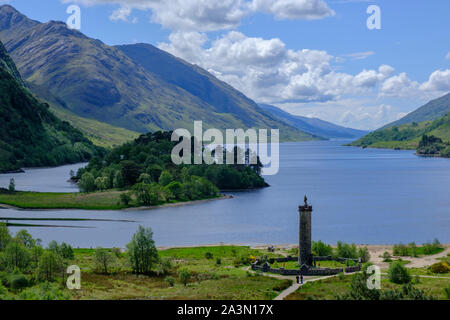 Glenfinnan Monument Loch Shiel Highland Scotland Stock Photo