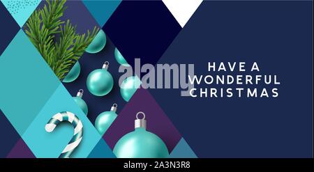 Merry Christmas background abstract with decorations. Vector illustration. Stock Vector