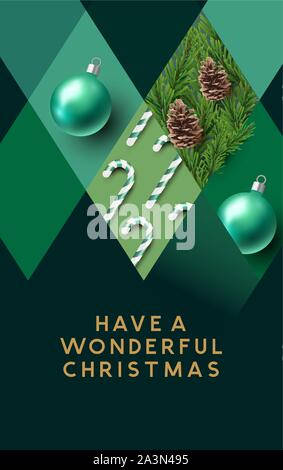 A green texture abstract christmas background layout. Vector illustration. Stock Vector
