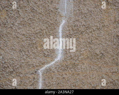 crack in the wall of the house Stock Photo