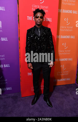 5th Annual Clara Lionel Foundation Diamond Ball, Arrivals, Cipriani Wall Street, New York, USA - 12 Sep 2019 - 21 Savage Stock Photo