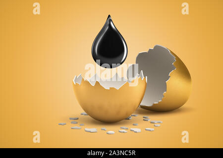 https://l450v.alamy.com/450v/2a3nc5r/3d-rendering-of-black-drop-suspended-in-air-above-two-parts-of-broken-gold-eggshell-2a3nc5r.jpg