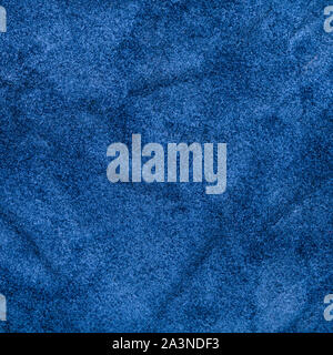 textured square background from blue suede close up Stock Photo
