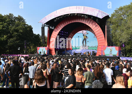 Global Citizen Festival, Central Park, New York, USA - 28 Sep 2019 - Stage Stock Photo