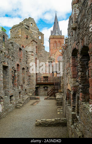 Kirkwall, Orkney, Scoland, the ruins of the Bishop's and Earl's palace