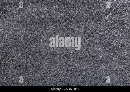 textured background from black leather close up Stock Photo