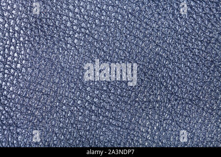 textured background from dark navy blue leather close up Stock Photo