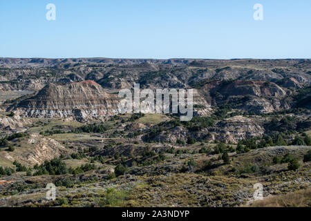 Dakota badlands at Theodore Roosevelt National Park, North Dakota Stock Photo