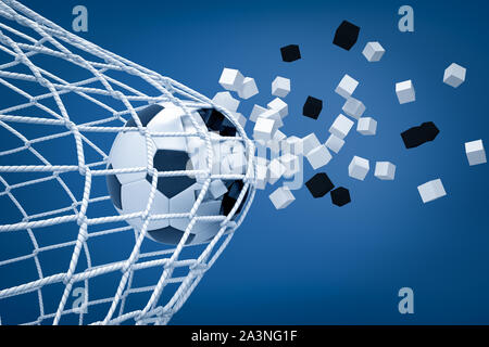 Download 3d Rendering Of Football Ball Breaking White Wall With Black Football Sign Games And Sports Outdoor Activities Sporting Goods Stock Photo Alamy