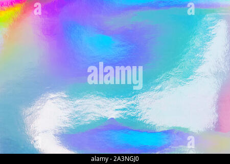 Abstract trendy multicolored holographic texture. Stock Photo