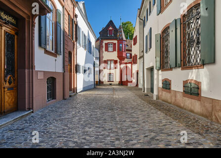 Empty Alley Amidst Buildings In City Stock Photo