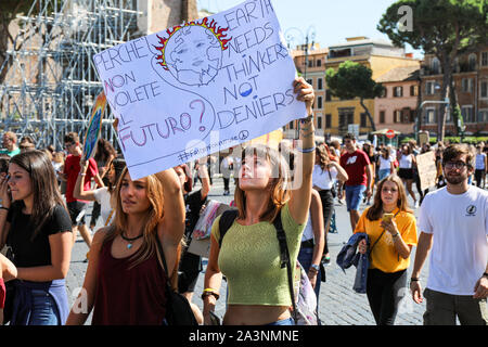 27/09/2019. Climate Action Week. Fridays for Future. School strike for climate. Climate change protest. Rome, Italy.