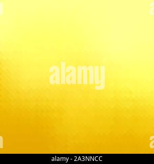 Yellow Polygonal Background. Rumpled Square Pattern. Golden Low Poly Texture. Abstract Gold Mosaic Modern Design. Stock Vector