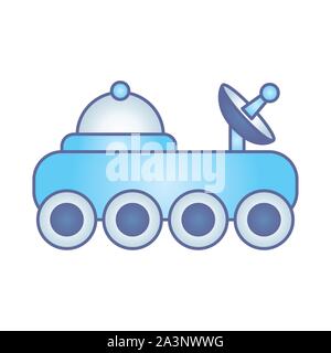 cart robot cyborg isolated icon Stock Vector