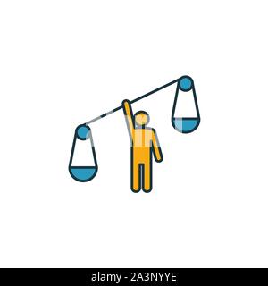 Principles icon. Outline filled creative elemet from business ethics icons collection. Premium principles icon for ui, ux, apps, software and Stock Vector
