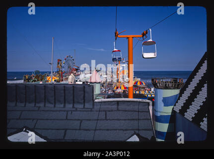 Skyride over the Palace, Seaside Heights, New Jersey Stock Photo