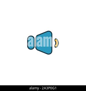 Volume Down icon. Outline filled creative elemet from audio buttons icons collection. Premium volume down icon for ui, ux, apps, software and Stock Vector