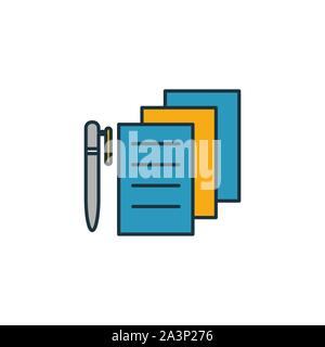 Reporting icon. Outline filled creative elemet from business management icons collection. Premium reporting icon for ui, ux, apps, software and Stock Vector