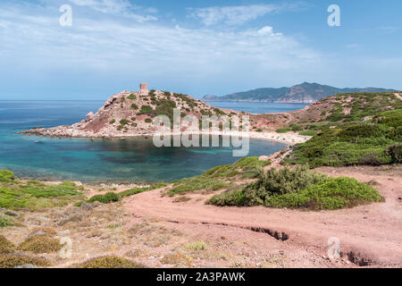 The beach of 'Torre del Porticciolo' near Alghero, in Sardinia Stock Photo