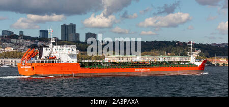 Baltic Mariner Valetta oil tanker in the Bosphorus, Istanbul, Turkey