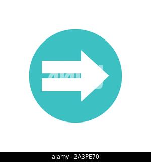 icon of double arrow in color circle illustration Stock Vector