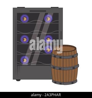 wine cooler fridge icon image Stock Vector