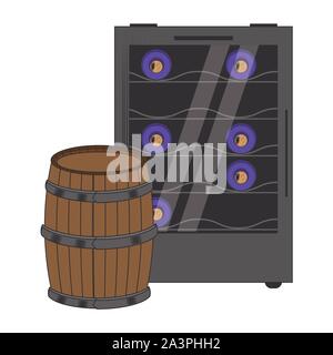 wine cooler fridge icon image Stock Vector