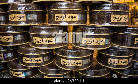 Traditional Middle Eastern fragrances, Amman, Jordan Stock Photo