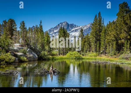 Mountain Lake in the Eastern Sierra Nevada Mountains, California ; USA Stock Photo