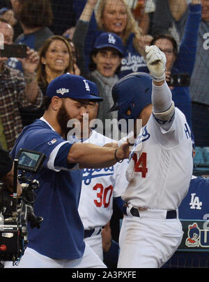 Enrique Hernandez Los Angeles Dodgers Autographed 16 x 20 2017 NLCS Game  5 Home Run Celebration Photograph