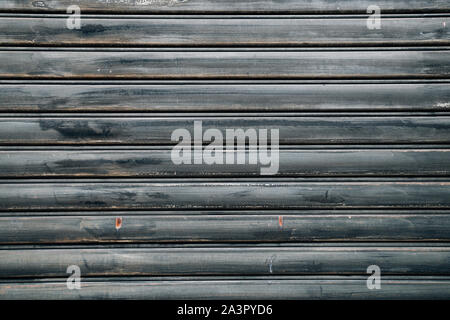 Black metal shutter door texture background Stock Photo