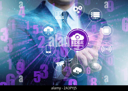 The fog and edge cloud computing concept Stock Photo