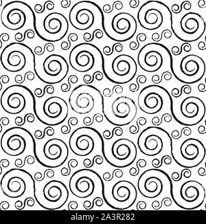 Spirals seamless pattern Stock Vector